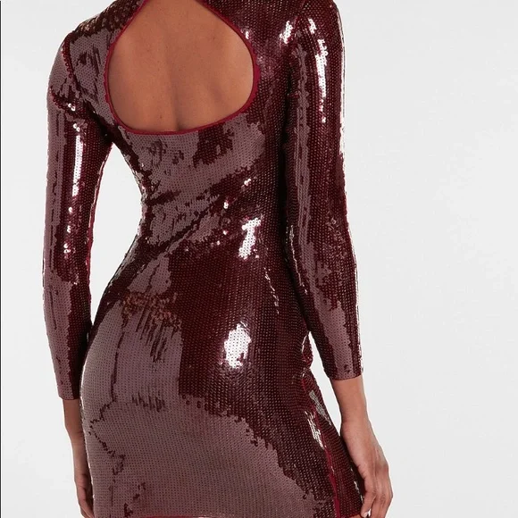 Sequin mock neck mini dress - Picture 2 of 4